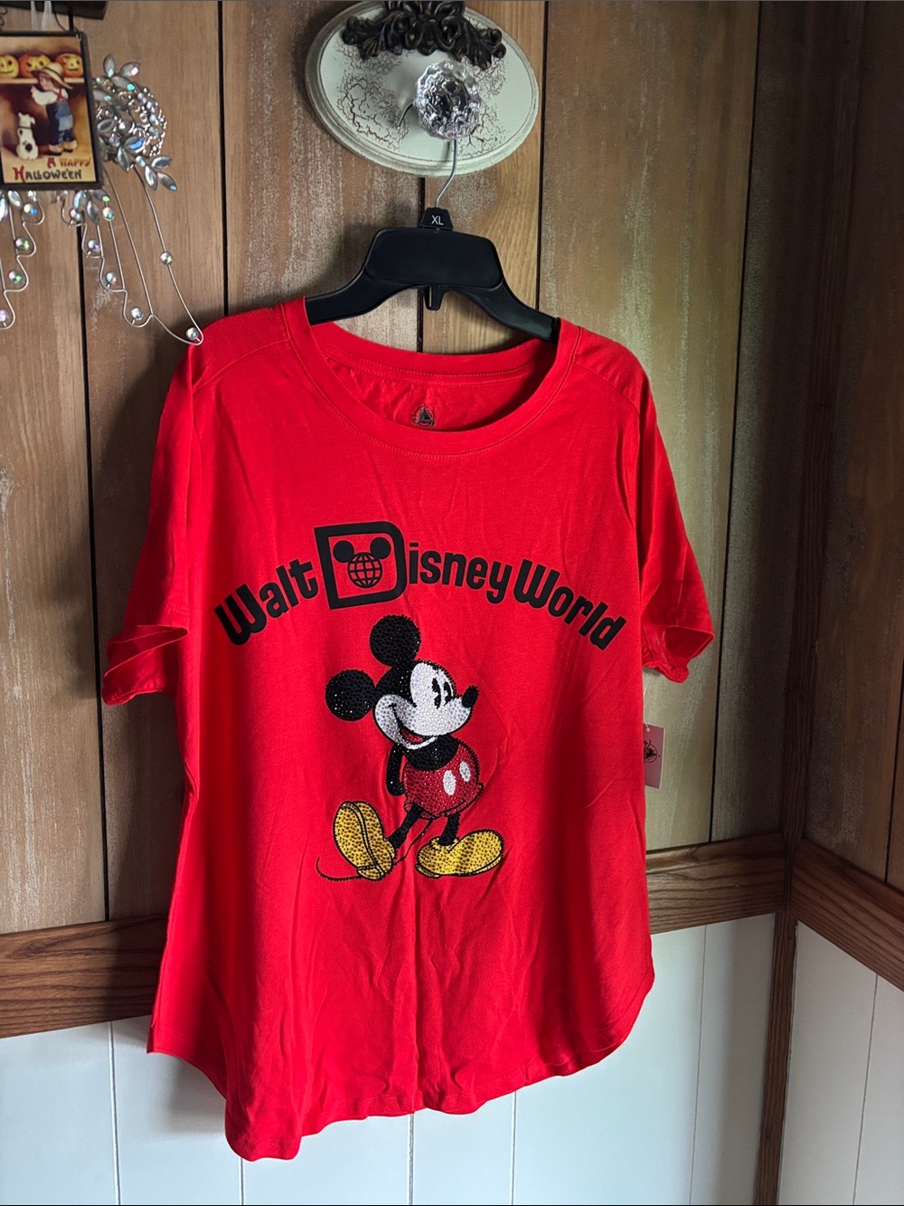 Black Disney Red sequined top. Men's Shirt - Classic Solid Men's Shirt